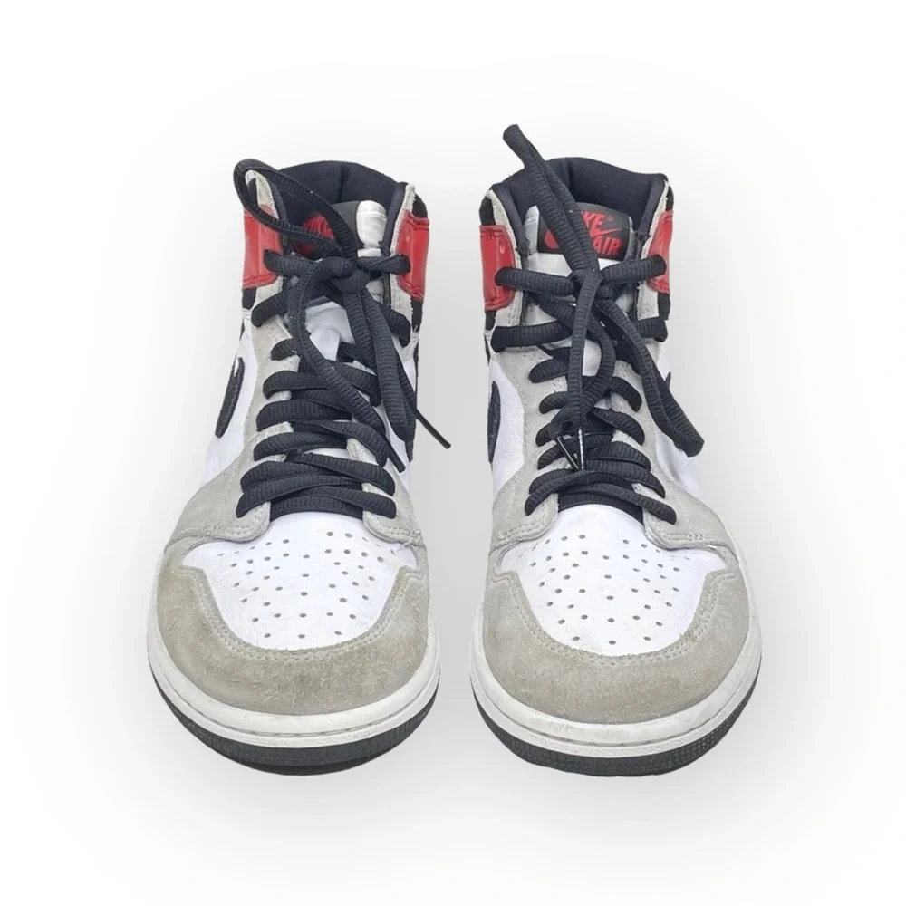 Nike ✔︎ Air Jordan 1 Retro Hi Top Basketball Shoes ✔︎ Light Smoke Grey ✔︎ 40.5